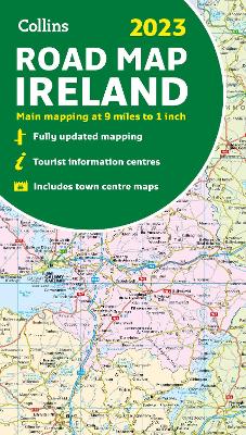 Picture of 2023 Collins Road Map of Ireland : Folded Road Map