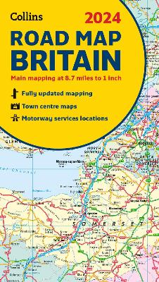 Picture of 2024 Collins Road Map of Britain : Folded Road Map