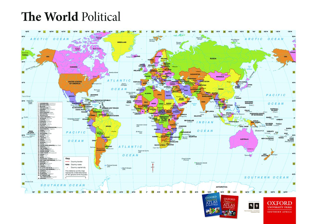 Picture of Oxford wall map : World political