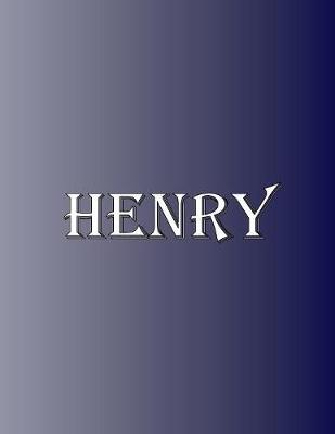 Picture of Henry : 100 Pages 8.5 X 11 Personalized Name on Notebook College Ruled Line Paper
