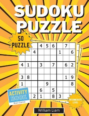 Picture of Intermediate level sudoku puzzle for adults 50 pages of brain games for adults