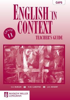 Picture of English in Context CAPS: English in Context: Grade 11: Teacher's Guide Gr 11: Teacher's Guide