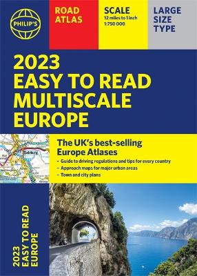 Picture of 2023 Philip's Easy to Read Multiscale Road Atlas Europe : (A4 Flexiback)