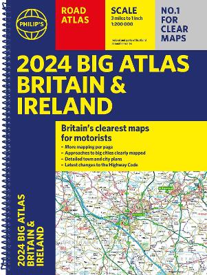 Picture of 2024 Philip's Big Road Atlas Britain and Ireland : A3 Spiral binding