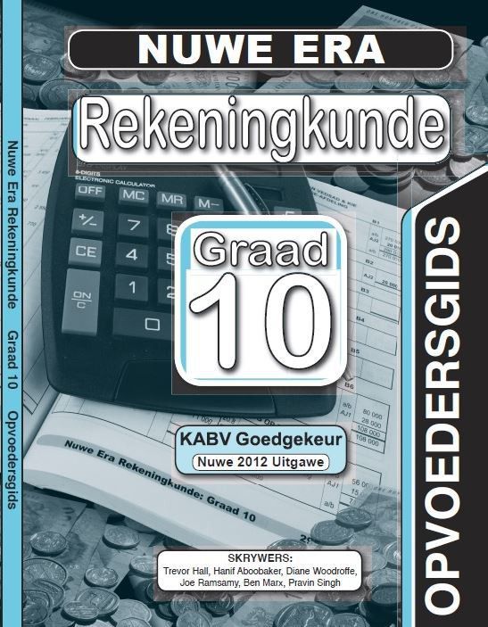 Picture of Nuwe era rekeningkunde: Gr 10: Onderwysersgids