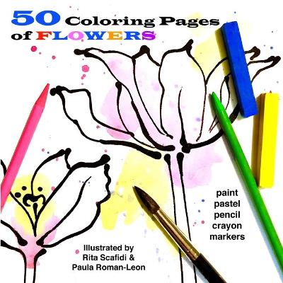 Picture of 50 Coloring Pages of Flowers : So Fun to Do